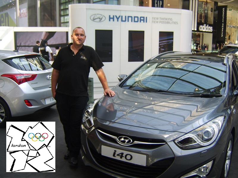 Autovaletdirect Franchisees Matt Johnson at London 2012 Hyundai Stand