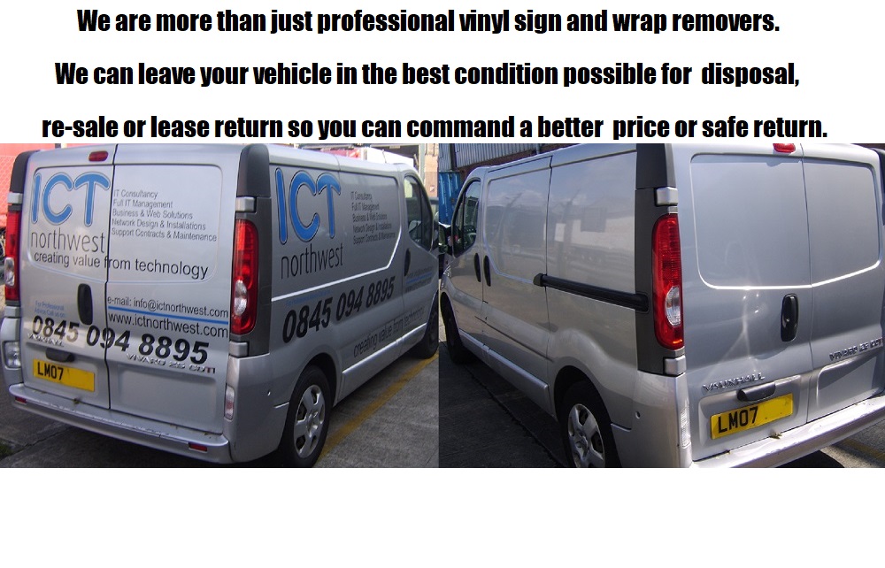 Vehicle graphics and sign writing removal