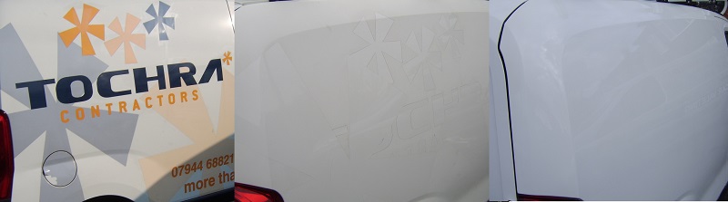 Vehicle graphics and sign writing removal in Scotland