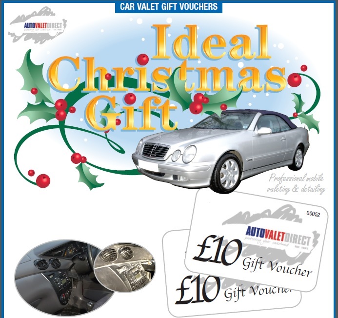 Car Valeting Christmas Gift Vouchers.