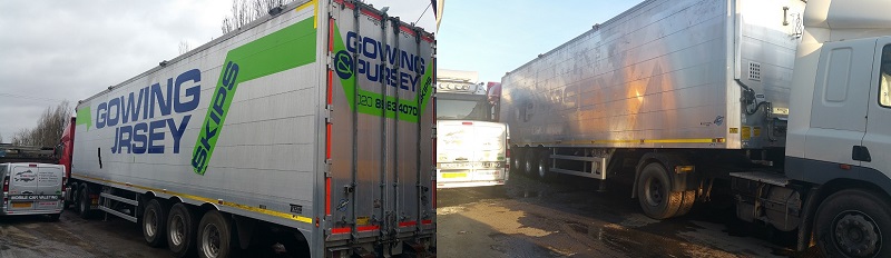 HGV Lorry and Truck sign writing graphics and wrap removal