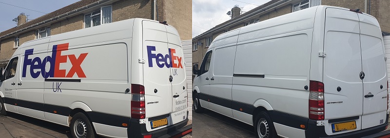 Vehicle graphics and sign writing removal in Bedfordshire