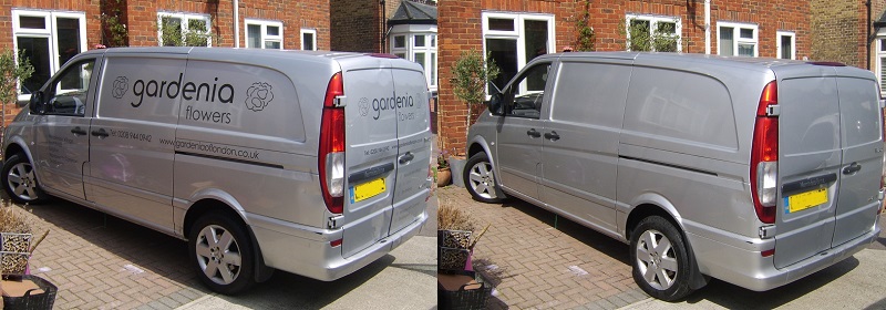 Vehicle graphics and sign writing removal in Surrey