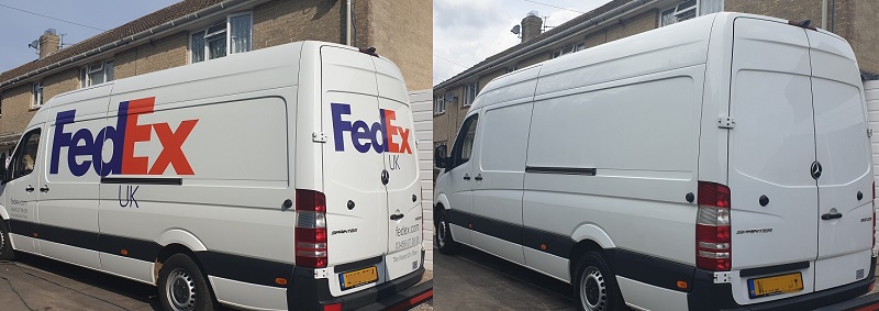 Vehicle graphics and sign writing removal in Avon