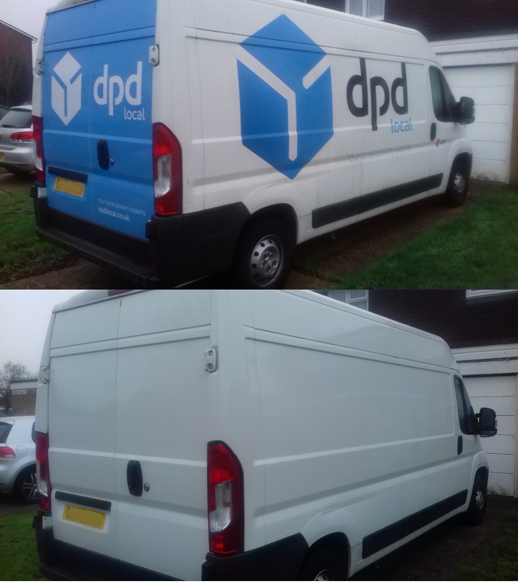 Vinyl sign, graphics, decal and wrap removal for DPD delivery vans and ...